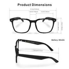 SENBONO Intelligent Audio Glasses, Automatically Turn On When The Temple Is Opened, With Artificial Intelligence And Translation Functions, Multifunctional Music Playback, Answering Calls, Touch Control, Open Headphones, Male And Female AI Glasses - View 6