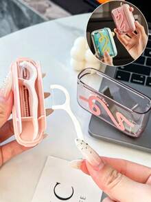 1pc Automatic Pop-Up Toothpick Holder, Premium Portable Mini Toothpick Storage Box, Rectangular Toothpick Dispenser, Suitable For Home And Office Desk - Multicolor - View 1