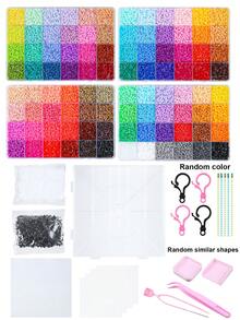 Colorful Perler Beads Set, Jewelry Making Materials, Handmade Bead Puzzle, DIY Perler Beads Kit With Tools, Keychain Handmade Materials - Perler Beads - View 12