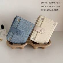 Denim Studded Wallet~New Minimalist Korean Style Multi-Function Foldable Zipper Wallet,Card Cover - Multicolor - View 8