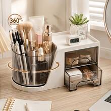 360 Degree Rotating Desktop Pencil Case Desktop Organizer - White - View 11