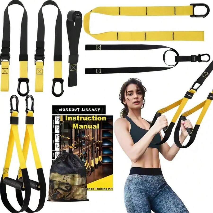P3 Home Resistance Training Set, Resistance Training Bands With Handles, Equipped With Door Anchor And Storage Bag, Suitable For Home Fitness; Self-Weight Resistance Training Bands, Can Be Used Indoors And Outdoors