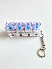 1pc 9-Key Cube Keyboard Shaped Keychain, Creative Keyboard Pendant, Bag Charm, Car Key Accessory, Fingertip Style Zipper Pendant, Daily Bag And Car Decoration Accessory - Multicolor - View 21