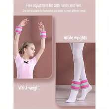 2pcs Adjustable Steel Ankle & Wrist Weights Set With Buckle, Universal Fitness Straps For Gym Strength Training, Dance Exercise, Unisex - Multicolor - View 6