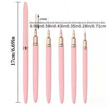 7Pcs Liner Nail Art Brushes Set, Ultra Thin Detail Drawing Nail Art Brushes With Resin Mixing Palette And Acrylic Pen Holder - Multicolor - View 8