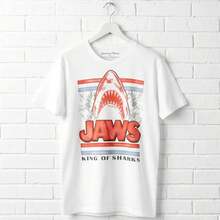 [Universal Tshirt]Jaws T-Shirt King Of Sharks Graphic - 100% Cotton, Regular Fit - White - View 1