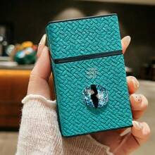 20pcs Woven Texture Cigarette Case Protective Shell Plastic Creative Portable Storage Box Unisex Exquisite Fashion Durable Daily Use Or Gift Cigarette Case Cover - Multicolor - View 2