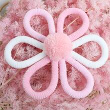 2pcs Plush Floral Woven Wall Hanging, Boho Style Wall Decor, Indie Aesthetic Wall Art, Bedroom, Dorm, Living Room, Classroom, Study Decoration, Graduation Gift, Holiday Photo Prop - Pink - View 11