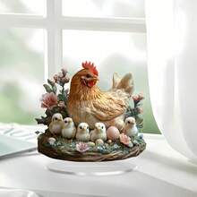 Cross-Border Mother Hen And Her Chick Aleck Waterproof Wear-Resistant Figurine - A - View 4