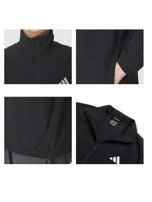 Adidas Men's Sports Jacket M SL WV TT 26 Summer New Casual Minimalist Lightweight JM1772 - Black - View 6