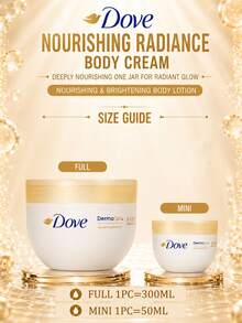 Dove Nourishing Brightening Body Lotion, 300ml Full Size/50ml Sample, Deeply Moisturizing, Radiating Skin Glow, Super Hydrating, Long-Lasting Fragrance, Suitable For Normal Skin - Dove Nourishing & Brightening Body Lotion - View 4