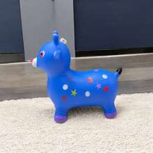 1 Piece 60*54*40cm, 1350g. Musical Inflatable Jumping Deer - Space Hopper With Handle + Ride-On Animals (Bounce Friends Set) Inflatable Jumping Horse - Space Hopper With Handle, Ride-On Animals And Bounce Inflatable Jumping Horse: Space Hopper + Ride-On Animals (Bounce Friends) - Blue - View 2