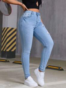 Women Jeans - Baby Blue - View 3