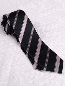 1/3pcs Striped Hand-Tied Necktie Set, Fashionable Versatile Tie Combination - Multicolor - View 7