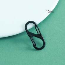 10pcs S-Shaped Mini Spring Carabiner, Lightweight & Durable, Smooth Dual-Directional Snap Opening, Suitable For Backpacks, Keys, Small Items, Outdoor Travel, Daily Storage, DIY Craft Accessories, Multi-Color Options, Versatile & Practical - Multicolor - View 9