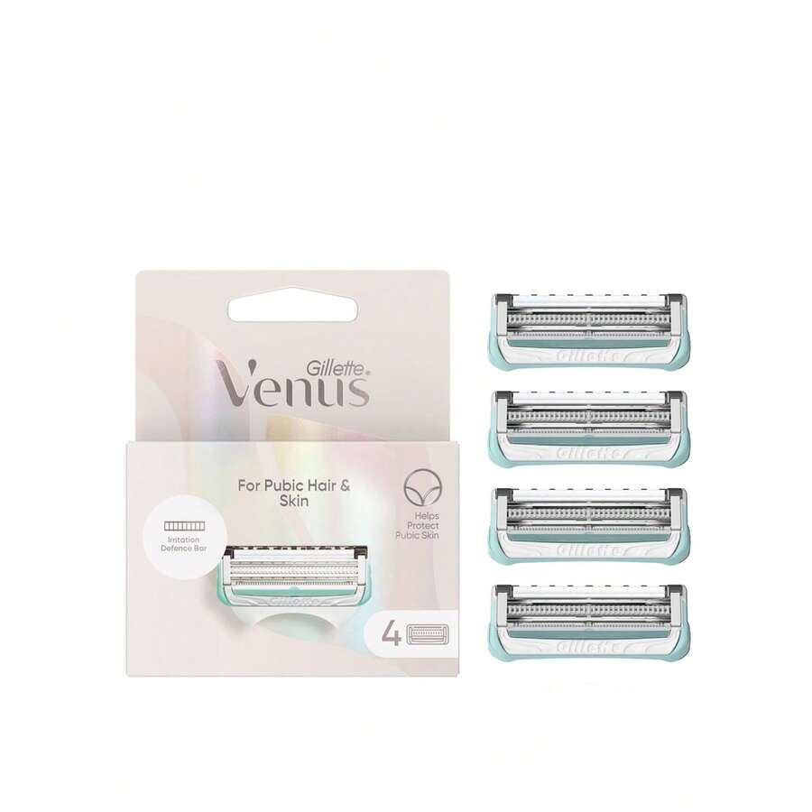 Gillette Venus Satin Care For Pubic Hair And Skin Replacement Blades X4 - Safety Razor - View 1