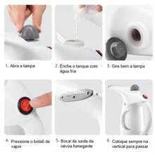 Passadeira de Roupa Vapor Portátil Vaporizador  Passar Roupa e Tecido Tira Mofo Ferro Vertical de Mão Casa VOLTAGEM 110V - Visão 10