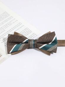 1PC Men's Fashion Casual Striped Pattern Bow Tie, Suitable For Workplace, Banquet, Party, Wedding, Suit, Formal Wear,Halloween - Multicolor - View 4