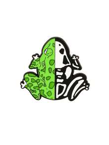 1件精緻可愛青蛙胸針，創意卡通時尚個性化服飾裝飾別針，背包衣帽配件，趣味收藏禮品，獨特小眾百搭飾品 - 彩色 - 查看 12