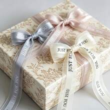 78.74 Inch Three-Color Soft-Touch Yarn Ribbon, Ins-Style Transparent Mesh Ribbon, Simple English Print Yarn Ribbon, Floral Cake Gift Box Wrapping Decorative Ribbon, DIY Bow-Making Material - Multicolor - View 8