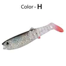 5pcs 10cm Silicone Soft Bait Paddle Tail Swimbait Artificial Fishing Lure For Walleye Bass Pike Tackle T-Tail Swimbait - Multicolor - View 10