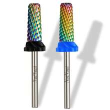 NotNoot Nail Drill Bits, Flat Top Tapered Carbide Bit For Gel Polish & Base Removal, Electric File Manicure Drills Accessories Tool - Silver - View 6