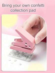 1pc Mini Hole Puncher And Loose Leaf Ring, Office & Study Single Hole Small Punching Binding Ring, Loose Leaf Paper Punching Tool, Student Supplies, Office Planner Organizer - Hole Puncher - View 3