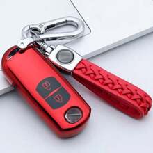 1pc Car Key Shell Keychain Protective Cover Compatible With CX-3 CX-5 CX-7 CX-9 Speed Miata MX5 2-Button Remote Key Accessory - KY2 - View 5