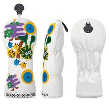 Fresh White Abstract Graffiti Wooden Putter Headcover - Premium Durable Protective Gear | Suitable For Young Artistic Golfers And Creative Style Seekers - Multicolor - View 10