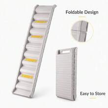 Foldable Pet Access Ramp – Lightweight Portable Dog Ramp For Cars, Homes & Outdoor Use | 154 Cm Length, Non-Slip Surface, Easy-Fold Design For Small To Medium Pets - Black - View 10