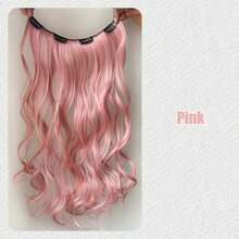 20 Inch Long Wavy Clip-In Hair Extensions, 4-Clip Design For Women, Rainbow Color, Multiple Colors Available, Suitable For Halloween, Christmas, Music Festivals And Other Holiday Occasions, Easy To Use - Multicolor - View 14