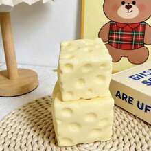 New Giant Cheese Filled Squishy, Square Cheese Ball Squishy, Realistic Bread Texture, Slow Rebound TPR Shell, Stress Relief Toy, Perfect Gift For Birthday, Christmas, Halloween, Easter - Multicolor - View 7