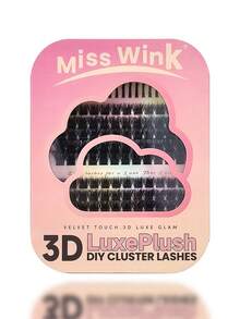 Miss Wink 160 عنقود رموش صناعية فائقة الكثافة ثلاثية الأبعاد بحجم كثيف وناعم كرتوني + رموش جنية مدببة، طول مختلط 8-16 ملم بسمك 0.07 ملم، رموش عين القطة الطبيعية التي تكبر العين وتناسب بشكل مثالي، سهلة للاستخدام المنزلي DIY والتركيب والمطابقة، مناسبة للمكياج الخفيف والمكياج الثقيل والإطلالات اليومية أو الخروجات وفعاليات العطلات، هدية مثالية للنساء أو الفتيات - D - مشاهدة 2