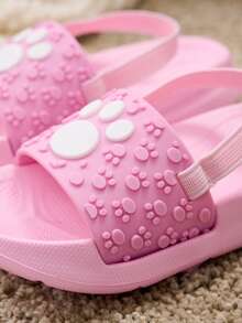 1 Pair Pink Summer Baby Girl Sandals, Comfortable Fashion Casual Versatile Slippers, Lightweight Soft - Pink - View 6