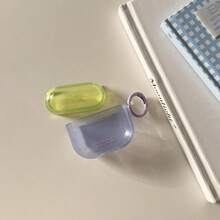 極簡對比色 Apple 耳機保護殼，純色百搭防摔耳機保護殼，無吊飾，適用於 Apple Pro/Pro2/Pro3/4代 - 藍色 - 查看 5