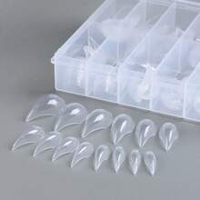 Clear Curved Claw Poly Gel Nail Dual Forms Kit, 14 Sizes Reusable Stiletto Claw Nail Extension Molds, Perfect For Gothic Claw, Sharp Stiletto Long Nail Extensions, Nail Salon Artists Beginner At-Home DIY Manicure Supplies - Clear - View 5