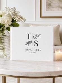 Customized Wedding Guest Book Linen Photo Album Personalized Linen Hardcover Photo Album Wedding Commemorative Album Anniversary Memory Book Couple Gift - Multicolor - View 5