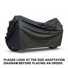 1pc Heavy Duty EVA All-Season Motorcycle & Bicycle Cover - Waterproof, UV-Resistant, Snow-Proof, Breathable, Lightweight, Fits Most Models, Black, Outdoor Vehicle Protection, Stylish Motorcycle Cover, UV-Resistant Cover - Multicolor - View 9
