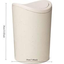 6L Swing Lid Bathroom Bin, Compact Modern Plastic Bin, Easy To Clean, Dimensions 19 X 19 X 28 Cm. - 1Pc - View 5