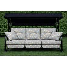 Replacement Cushion Only For 3-Seater Garden Hammock – Soft, Breathable Fabric With Multiple Pattern Options To Refresh Your Outdoor Relaxation Space; Lightweight And Easy To Install; Designed For Comfort And Everyday Use; Compatible With Standard Vi - Aspen Grey Leaf - View 8