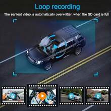 Dual Lens Dash Cam For Cars,1080P Front 480P Interior Cabin Camera,2" IPS Display,130°Wide‑Angle IR Night Vision,WDR Loop Recording,Suction Cup Mount Car Driving Recorder - A - View 12