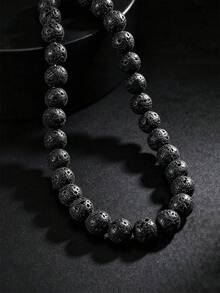 1pc White Men's Fashion Pearl Beaded Necklace Suitable For Daily Wear - Turquoise - View 14