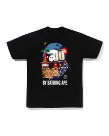 Camiseta con Gráfico de Cabeza de Simio, Estilo Deportivo Vintage, 100% Algodón, Cuello Redondo, Corte Holgado Unisex, Top de Verano - Negro - Ver 10