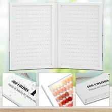 1 Set 480 Color Toe Nail Color Display Card, Embedded Nail Shape Manicure Sample Book, Salon Manicure Tool Display Rack, Includes 600 Pieces Fake Nails And 500 Numbered Color Labels - Baby Blue - View 4
