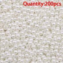 10-200pcs Beige Large Hole Faux Pearl Acrylic Beads DIY Jewelry Making Bracelet, Necklace, Keychain Pendant Other Handicraft Material Accessories - Large Hole Faux Pearl - View 17