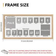 1pc Wooden Academic Year Photo Frame, 51*25cm, Graduation Frame, Graduation Gift, Minimalist Photo Frame Ornament, Home Decor Party Gift, Collection Of Academic Year Frames - Multi-color - View 3