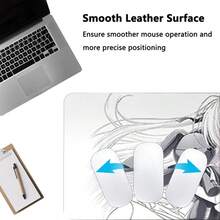 Queen Black Bow Mouse Pad Kawaii Leather Mouse Pad Academic Fashion Computer Desk Pad Is Suitable For Laptop Non-Slip Waterproof Leather Material Base Pad Office Accessories Decorative Edge Lock Edge Desk Pad - View 8