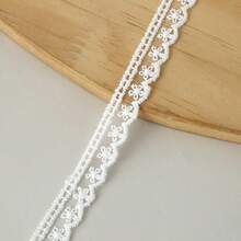 2M 白色波浪花卉蕾絲緞帶 1.5CM 寬 DIY 衣飾禮品包裝裝飾飾邊 - 絲帶 - 查看 10
