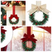 Christmas Wreath Decoration, Christmas Kitchen Cabinet Wreath With Ribbon, Mini Christmas Wreath, Small Kitchen Christmas Decor, Suitable For Kitchen And Dining Room Christmas Holiday Decoration - Christmas Wreath - View 8