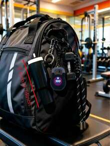 1 Set New DIY Braided Rope Keychain Kit, Bag Decoration Set, Handmade Fitness Series Rubber Keychain With Fashionable Dumbbell Decoration - Multicolor a - View 9